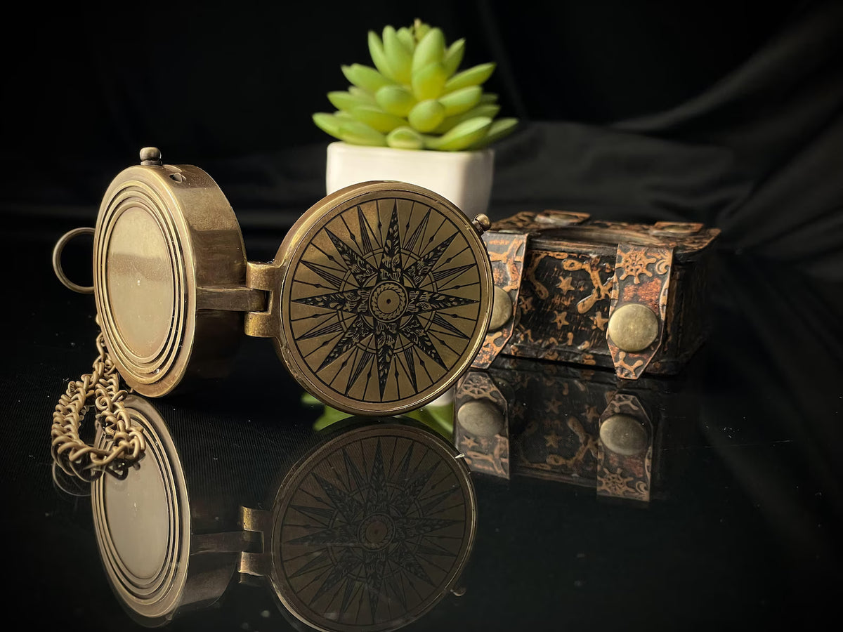Handmade Brass Pocket Compass – Nautical Gift