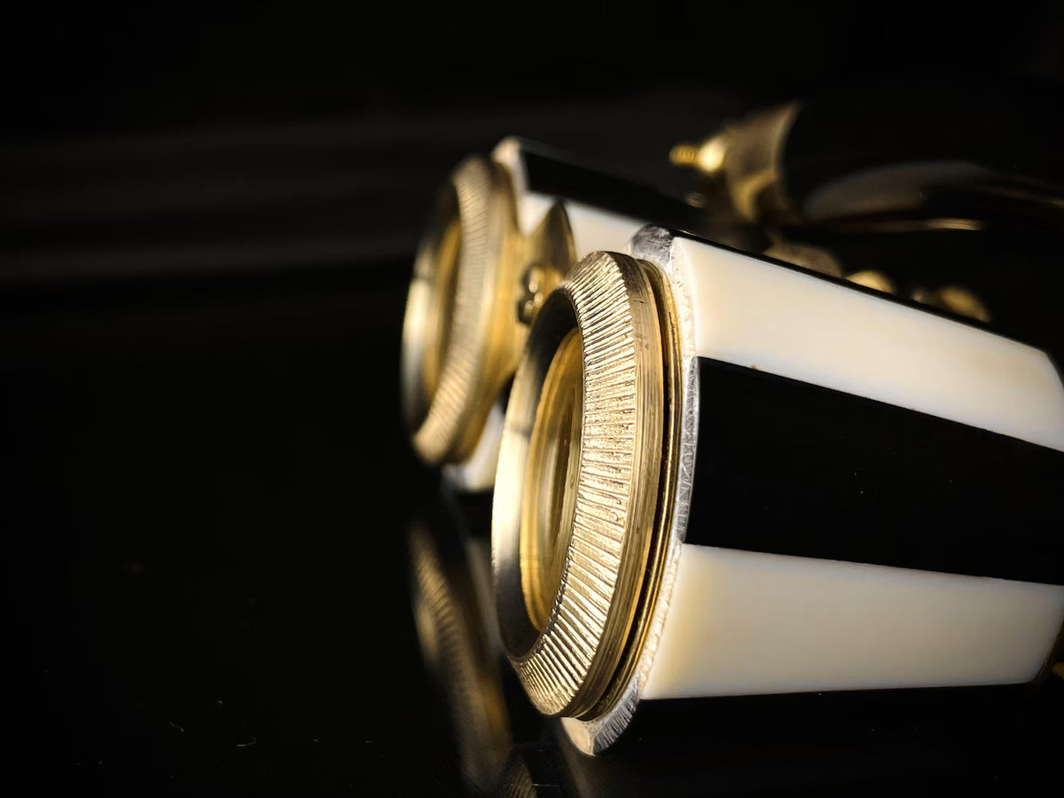 Vintage-Style Black Mother of Pearl Binoculars – Opera Glasses & Gift Idea