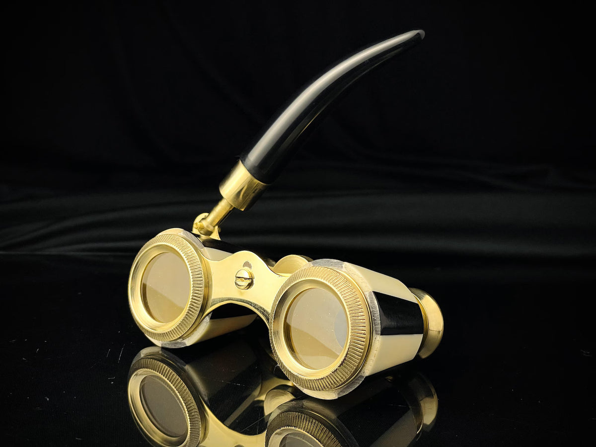 Vintage-Style Black Mother of Pearl Binoculars – Opera Glasses & Gift Idea