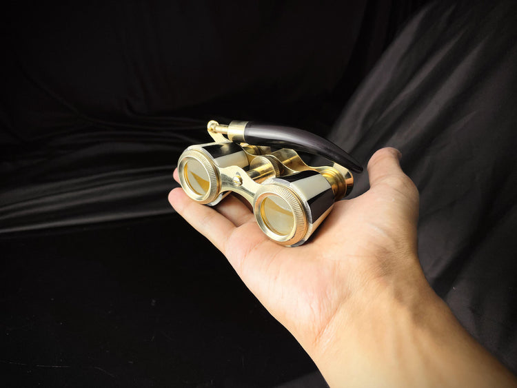 Vintage-Style Black Mother of Pearl Binoculars – Opera Glasses & Gift Idea
