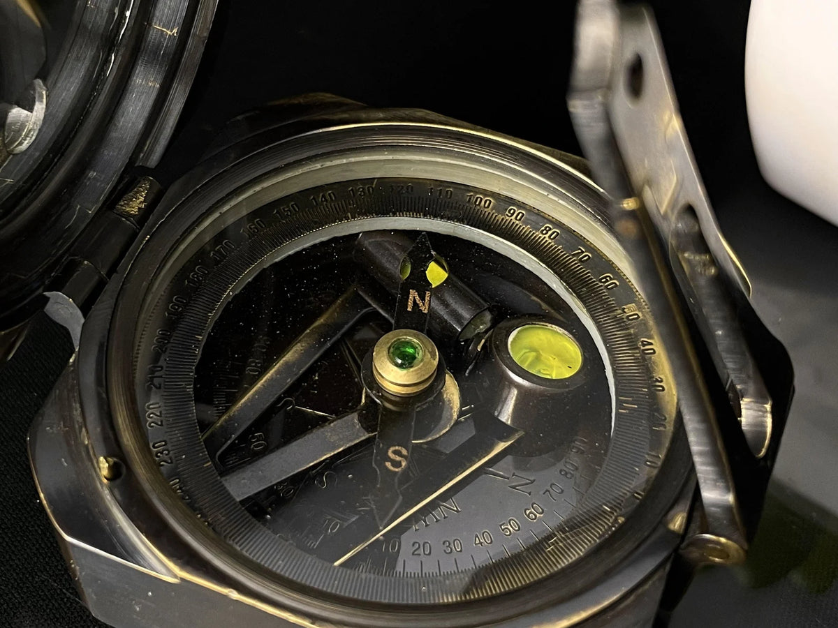 Antique-Style Brass Military Compass – Handmade
