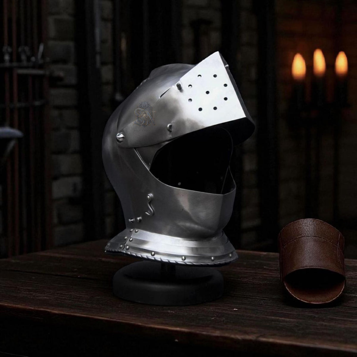 Gothic Armet Helmet – Handmade Steel Medieval Knight Full-Face Armor