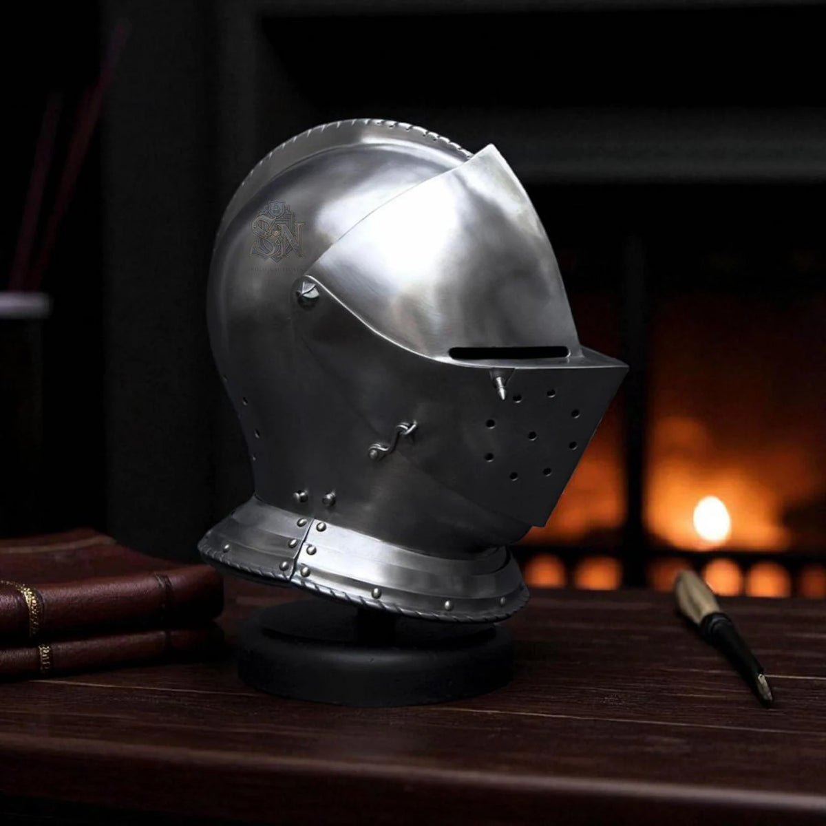 Gothic Armet Helmet – Handmade Steel Medieval Knight Full-Face Armor