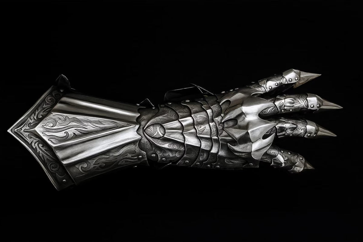 Handmade Spiked Steel Gauntlets – Gothic Knight Armor for LARP & Cosplay