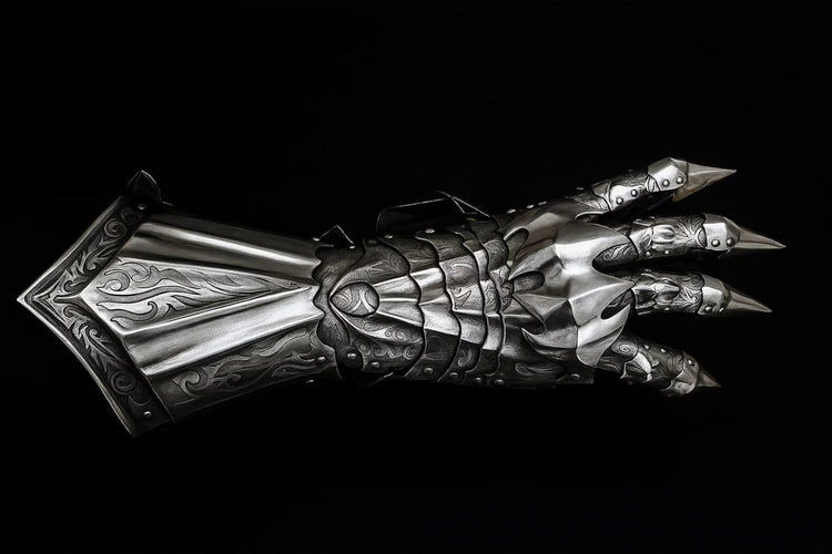 Handmade Spiked Steel Gauntlets – Gothic Knight Armor for LARP & Cosplay