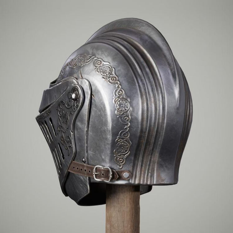 Lothric Drakeblood Knight Steel Helmet – Dark Souls Inspired Cosplay Armor