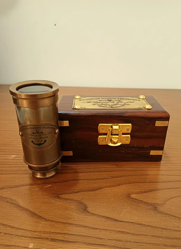 Mini Brass Spyglass Telescope 6″ – Vintage Nautical Gift